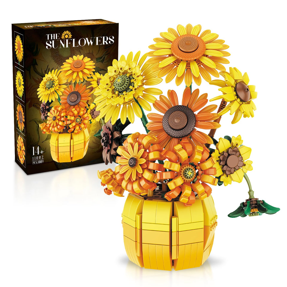 AKWME Flowers Sunflower bouquet assembly with bendable stems for customization