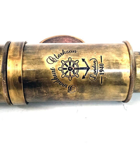 ALADEAN Scout Regiment brass telescope daylight-use demonstration view with clear optics.