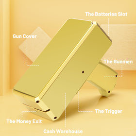 Alagoo money gun gold battery slot shows control area