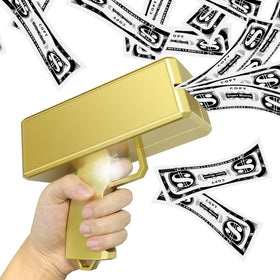 Alagoo money gun gold front view highlighting compact party prop