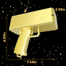 Alagoo money gun gold in use at a lively party