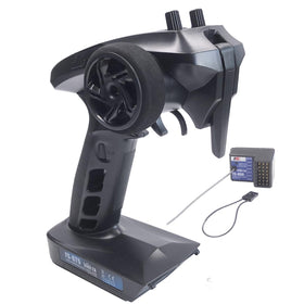 Alaohu FS-GT5 transmitter with six-channel control for precise RC vehicle handling