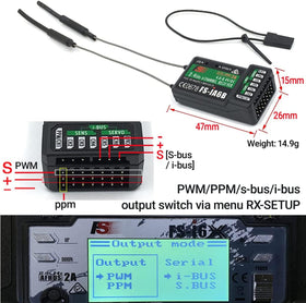 Alaohu FS-i6X setup menu aids fast field configuration.