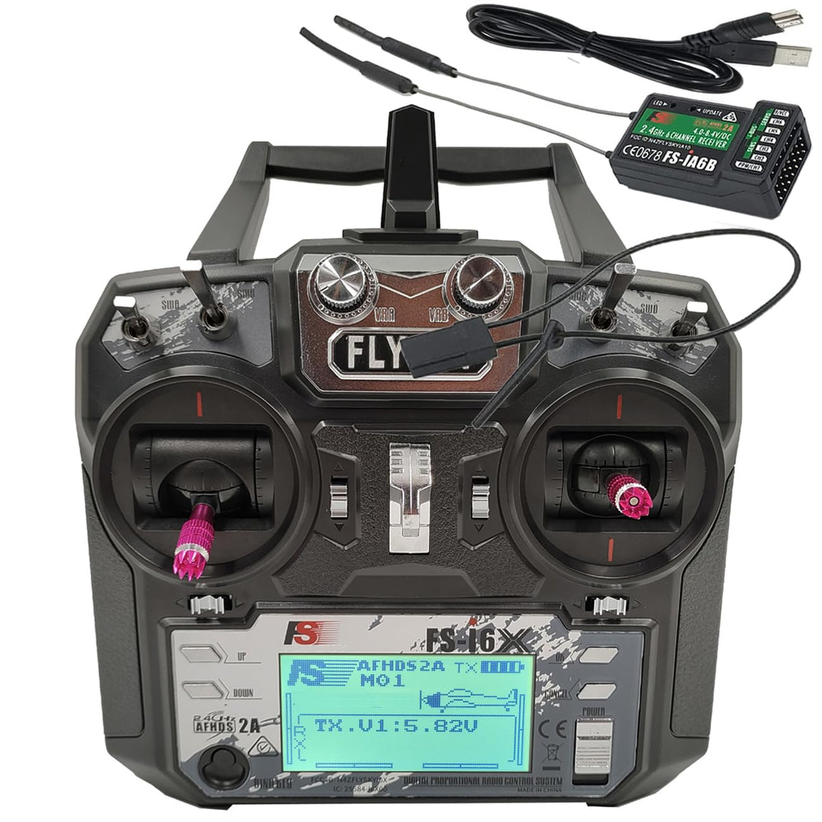Alaohu FS-i6X transmitter front panel for quick control access.