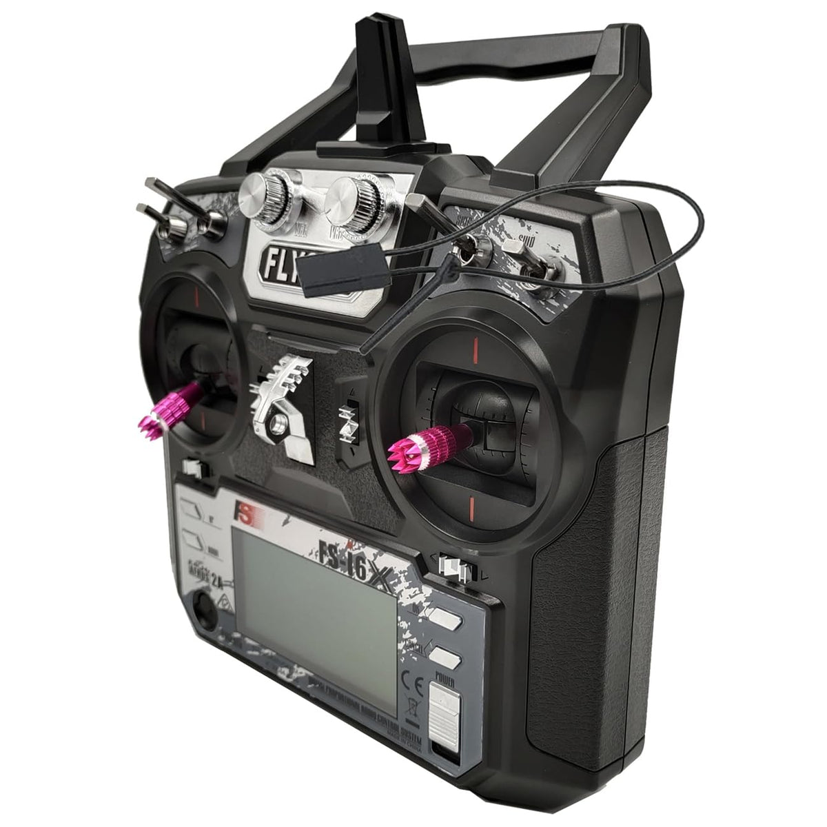 Alaohu FS-i6X handheld grip enhances comfort during long RC use.
