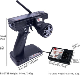 Alaohu FS-GT3B system packaging showing transmitter and receiver