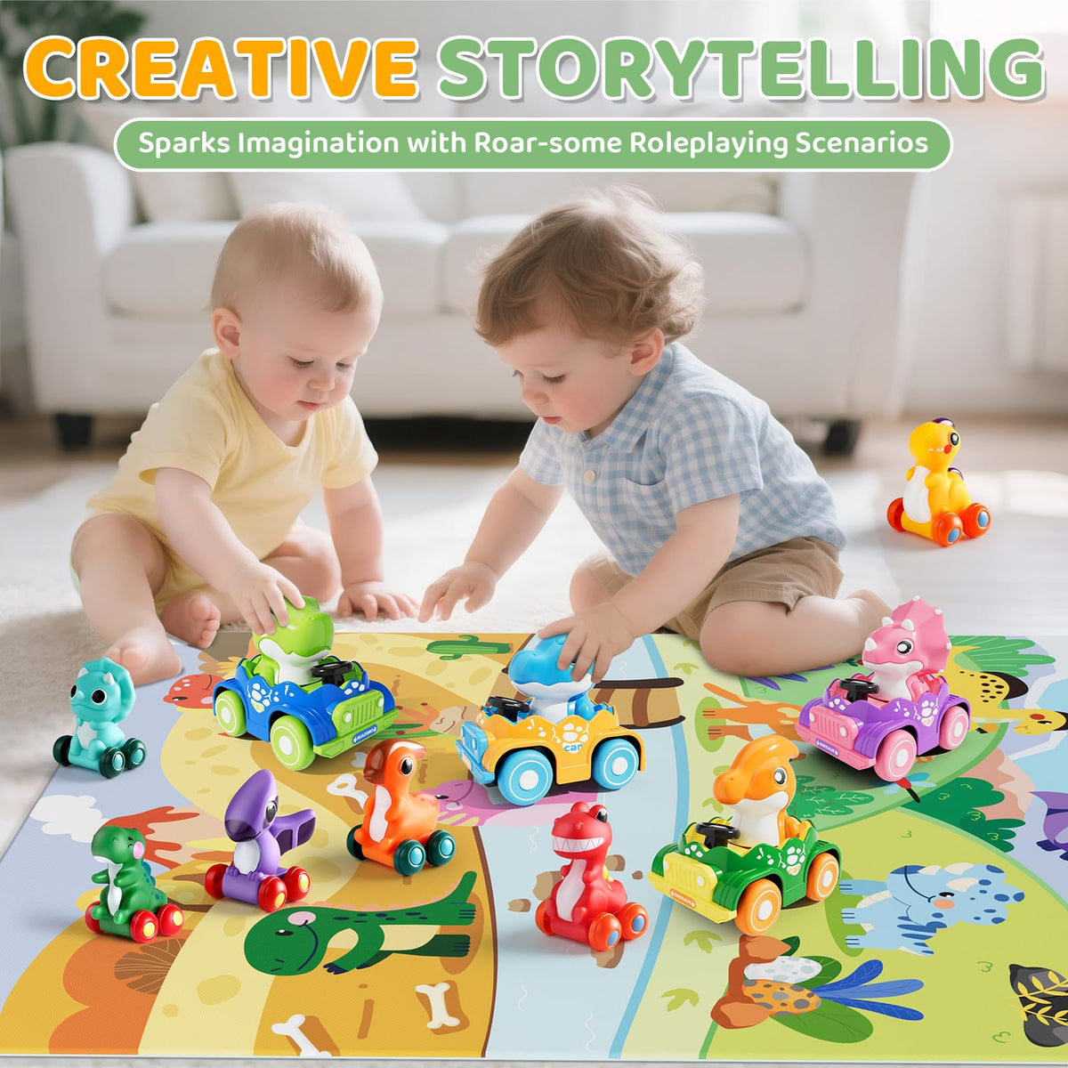 ALASOU colorful rubber cars provide tactile fun for early learning adventures.