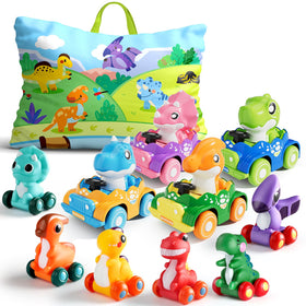 ALASOU dinosaur cars complete set promotes imaginative play and motor skill development.