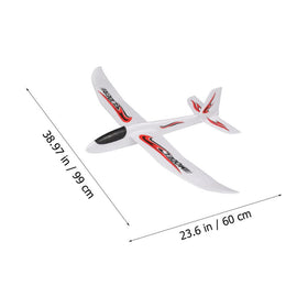 Alasum foam glider in flight demonstrates straight-path distance.