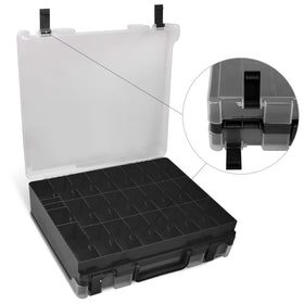 ALCYON toy storage case with sturdy handle enables easy transport.