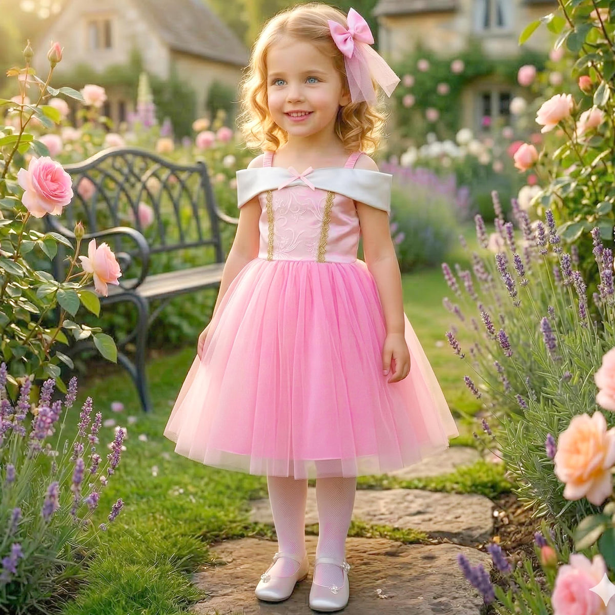 AlecosFun bow headband adds sparkle for party-ready styles.