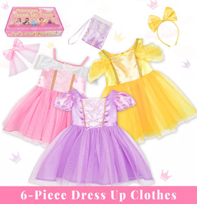 AlecosFun puff sleeves and glitter trim create eye-catching party-ready design.