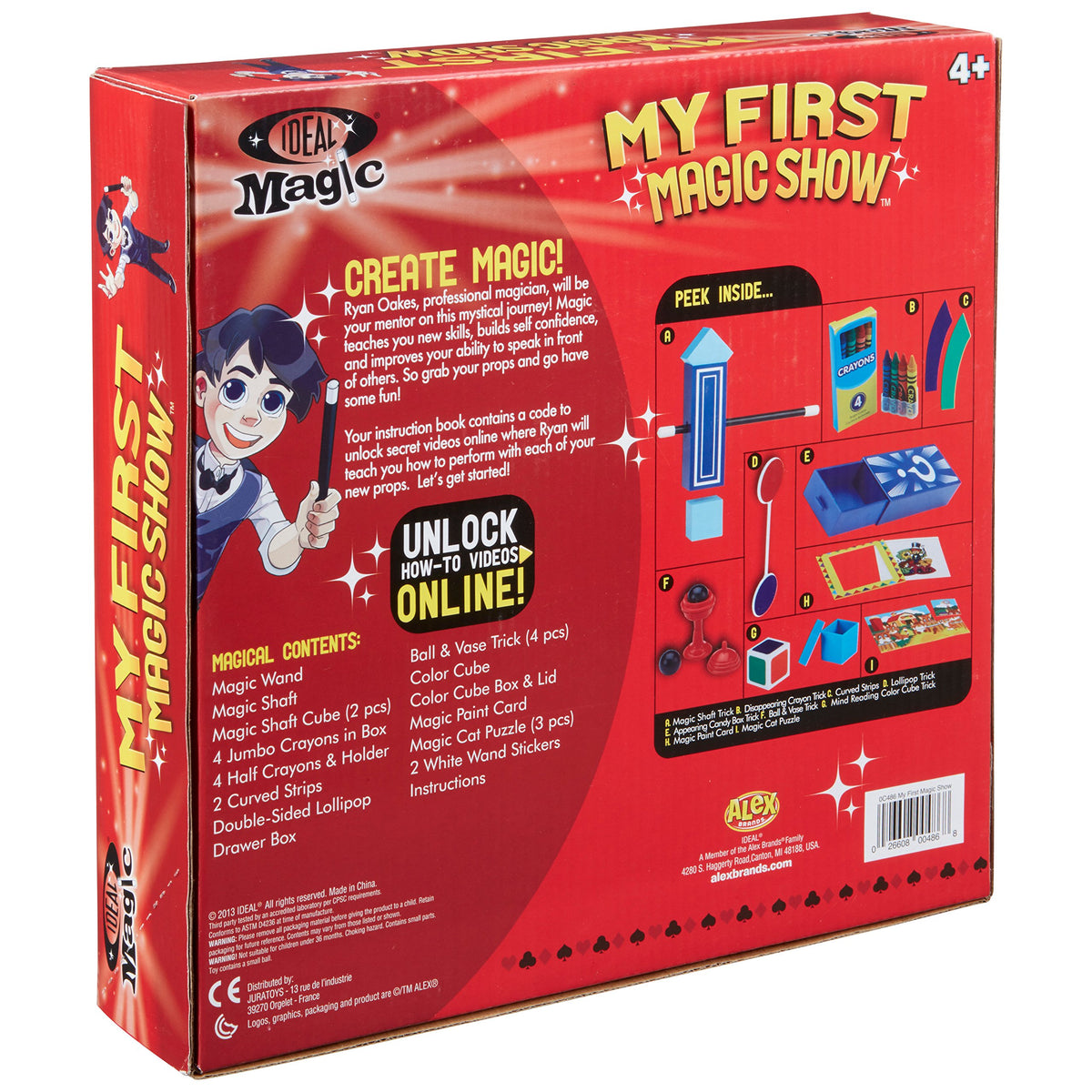 ALEX Toys Ideal Magic Trick Performance image shows a child performing tricks to entertain friends and build confidence.