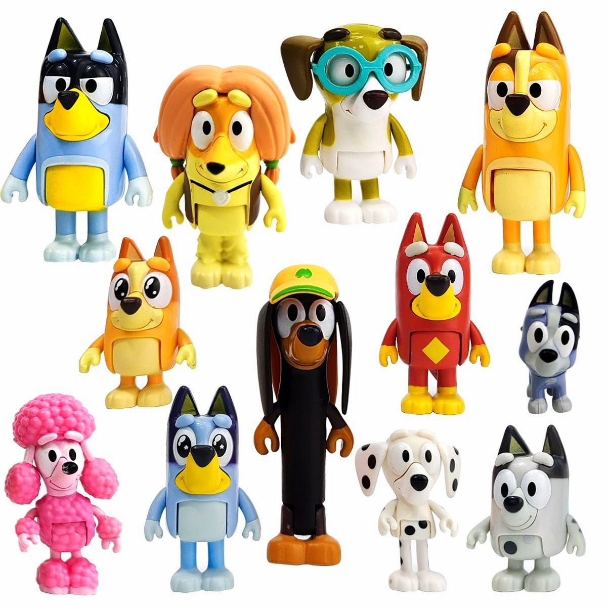 Alhy Bluey Wolfs figures set collection: vibrant characters spark imaginative play