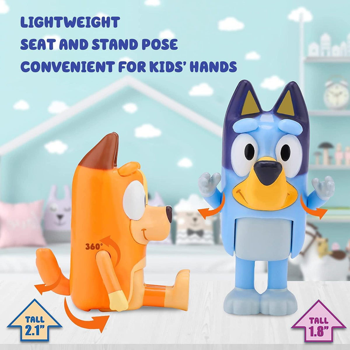 Alhy Bluey Wolfs friends adventure figures highlight detailed expressions for storytelling