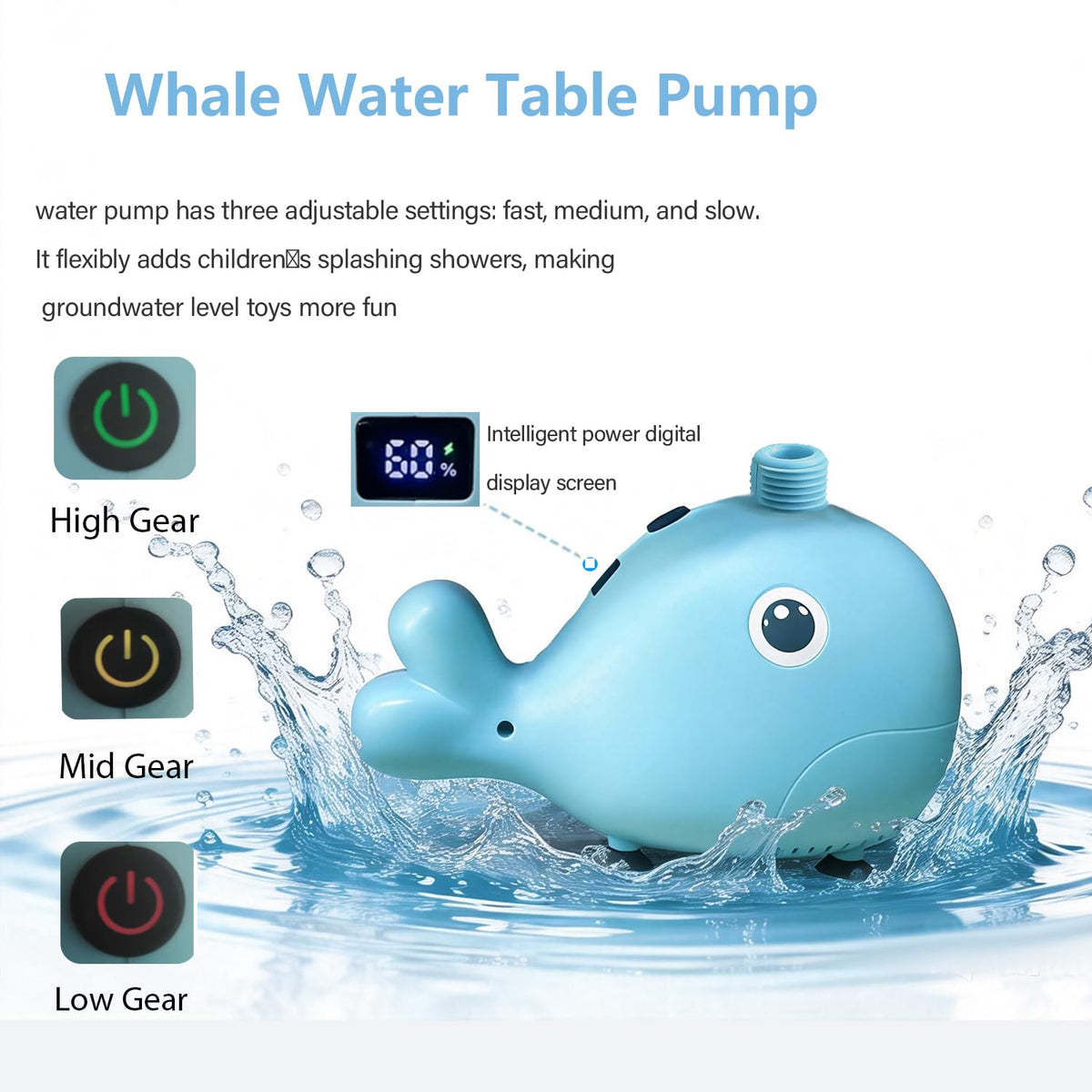 Alickwang whale-shaped design adds ocean-themed charm to any water or sensory table.