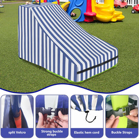 Alickwang water table cover, front and back buckles secure the fit on gusty days.