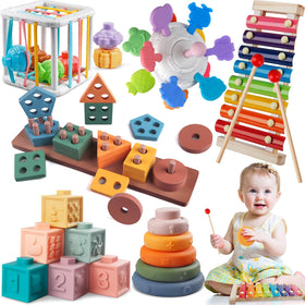 Aliex 6-in-1 Montessori toy set for sensory exploration and fine motor play