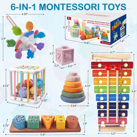Aliex colorful blocks with crisp sounds supporting color mixing and fine motor skills