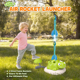 Aliex Rotating dinosaur head target during ring toss action