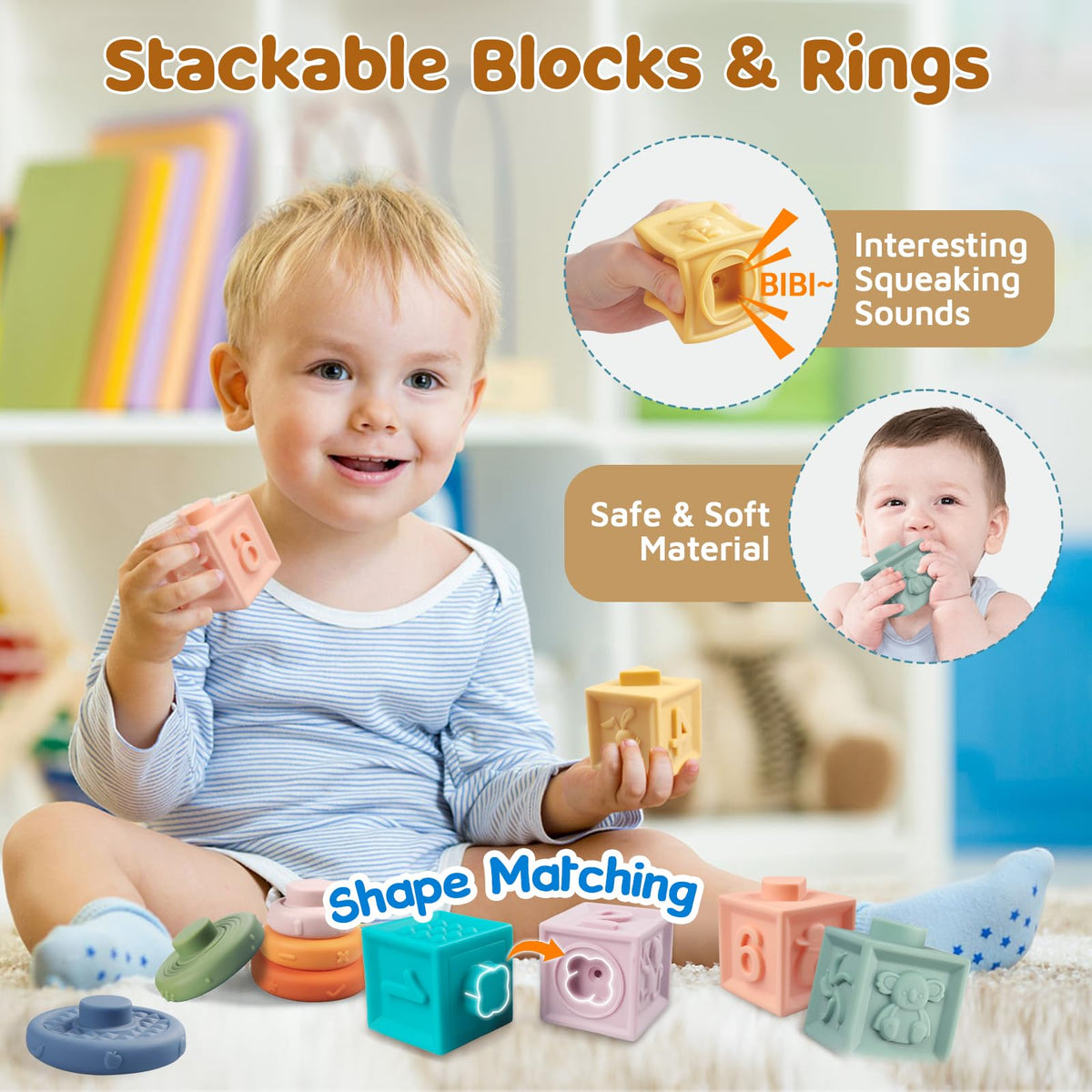 Aliex geometric shape sorter helping build problem-solving skills through sorting shapes