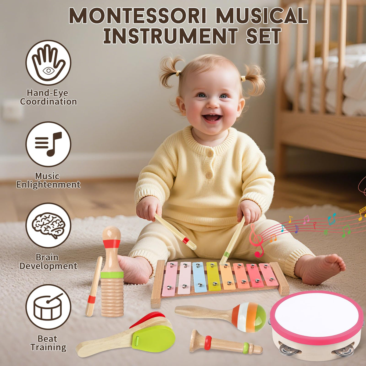 Aliex nursery decor ready toy set adds charm while promoting early music play