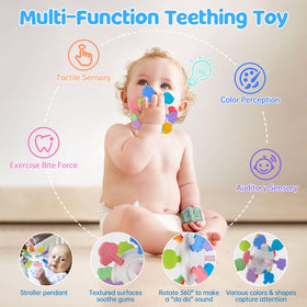 Aliex sensory teether with 12 gnaw points for soothing teething exploration