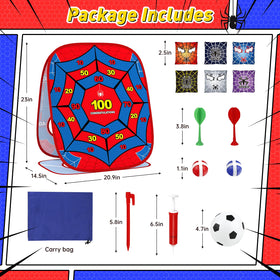 Aliex Spider Bean Bag Toss dart-game mode adds portable backyard challenge.