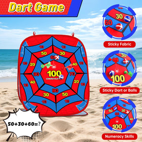 Aliex Spider Bean Bag Toss sticky-ball-action engages kids.