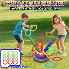 Aliex Spider ring toss x12 image with bright rings for shared play.