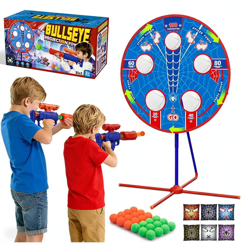Aliex Spider Upgraded 2-in-1 with rotating target for engaging shooting practice.