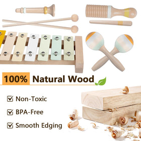 Aliex wooden instrument gift set ideal for Christmas or birthdays