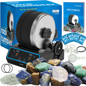 AliKids 3.6LB Rock Tumbler Kit front view for easy at-home polishing