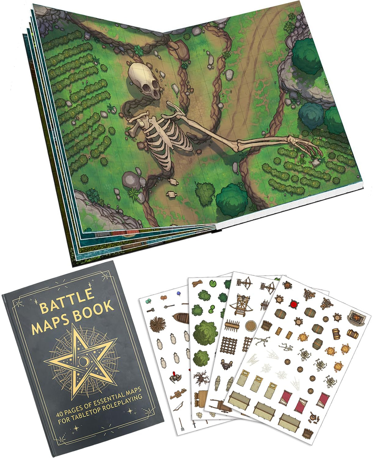 AliKids DND Battle Map Book cover shows a ready-to-use RPG kit for quick sessions.