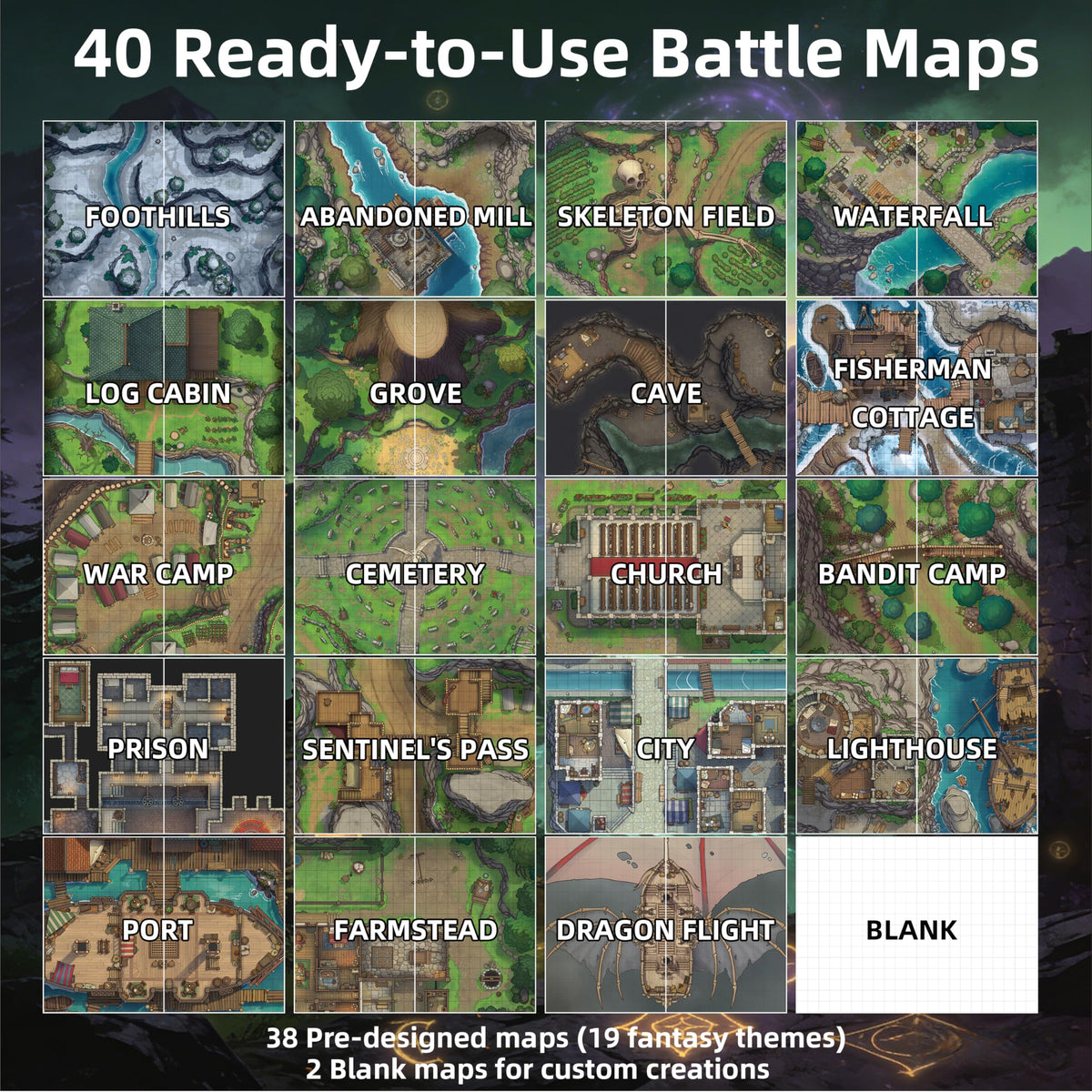 AliKids DND Battle Map Book open-flat layout enables seamless double-page battles.