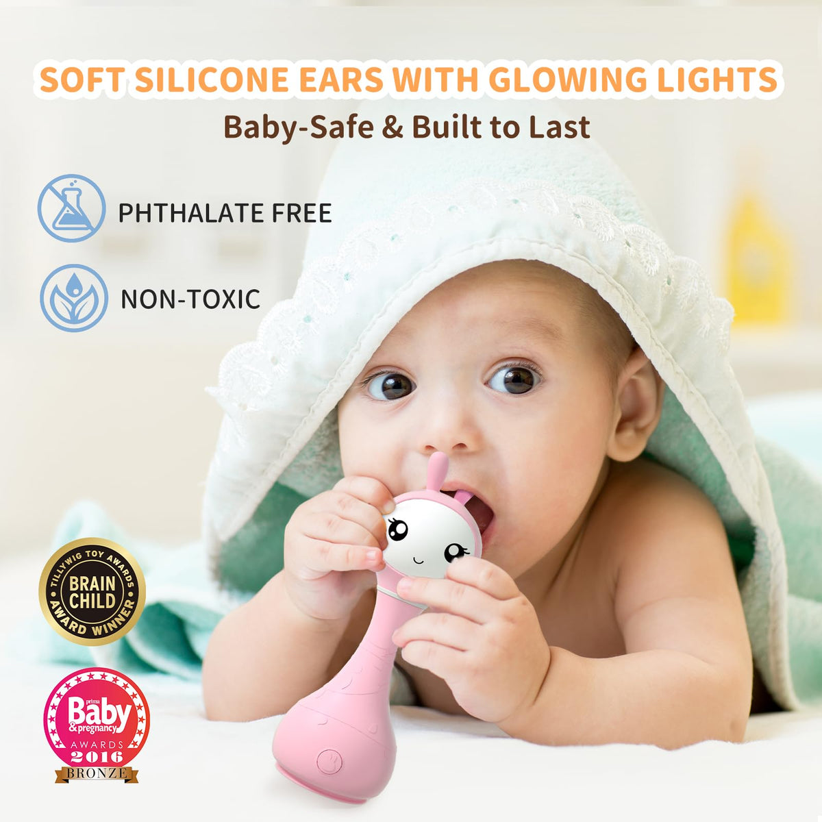 alilo Bunny Ears light up in 7 colors to attract attention