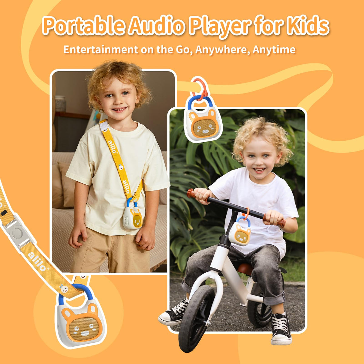 alilo Pocket Bunny preloaded content with 120+ stories and tunes.