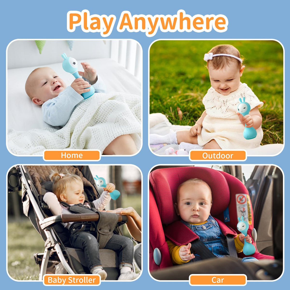Alilo Smarty Bunny Rattle gift idea for babies 0-24 months
