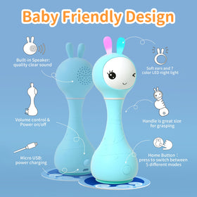 Alilo Smarty Bunny Rattle USB charging cable included