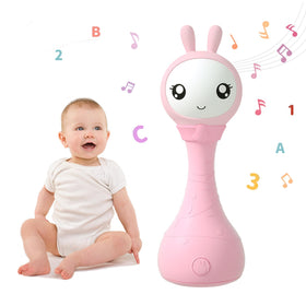 Alilo Yoyo Talking Bunny face invites gentle interaction for babies.