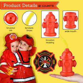 ALINK 12-pack firefighter party cups for coordinated decor