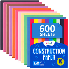 Alitte 9x12 construction paper sheets for sturdy, versatile crafting in classrooms and homes.
