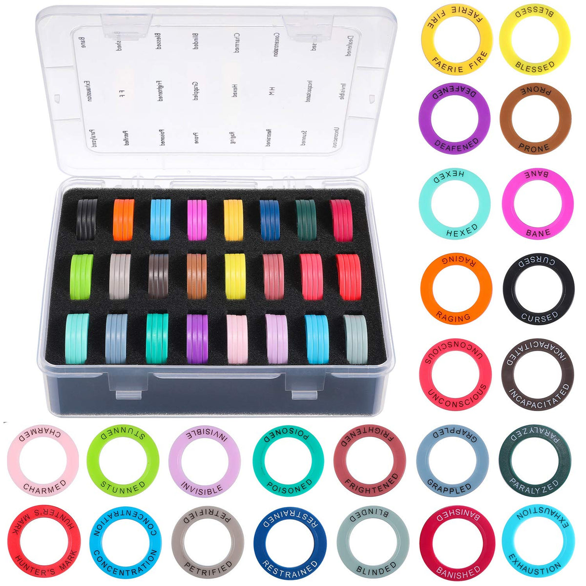 ALIZERO DND condition rings with 96 markers for quick status tracking