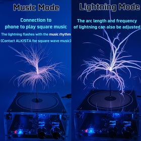 ALKISTA dramatic lightning show from the Tesla coil model used for demonstrations