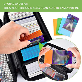 ALKOO Premium 900+ case interior with acrylic separators keeps cards secure during travel.