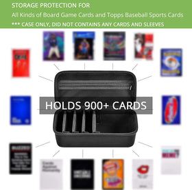 ALKOO Premium 900+ case open view with dividers for organized sleeved cards.