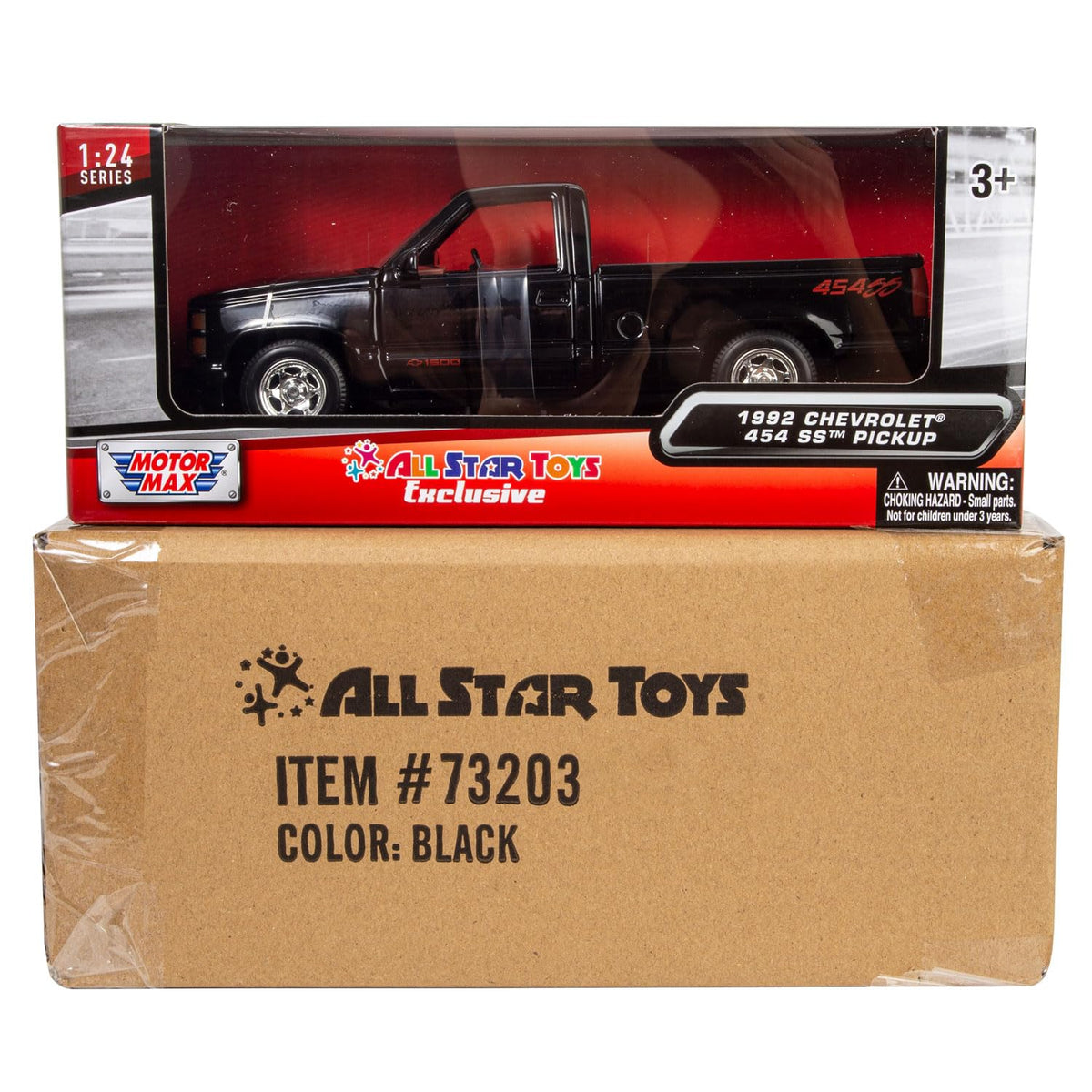 All Star Toys 1992 Chevy 454SS boxed packaging and contents.