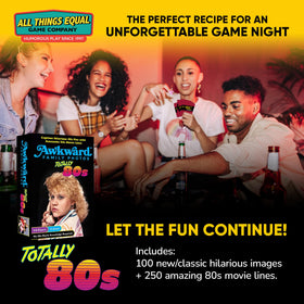 ALL THINGS EQUAL Awkward Photos box content reveals 100 photos and 300 quotes for endless fun.