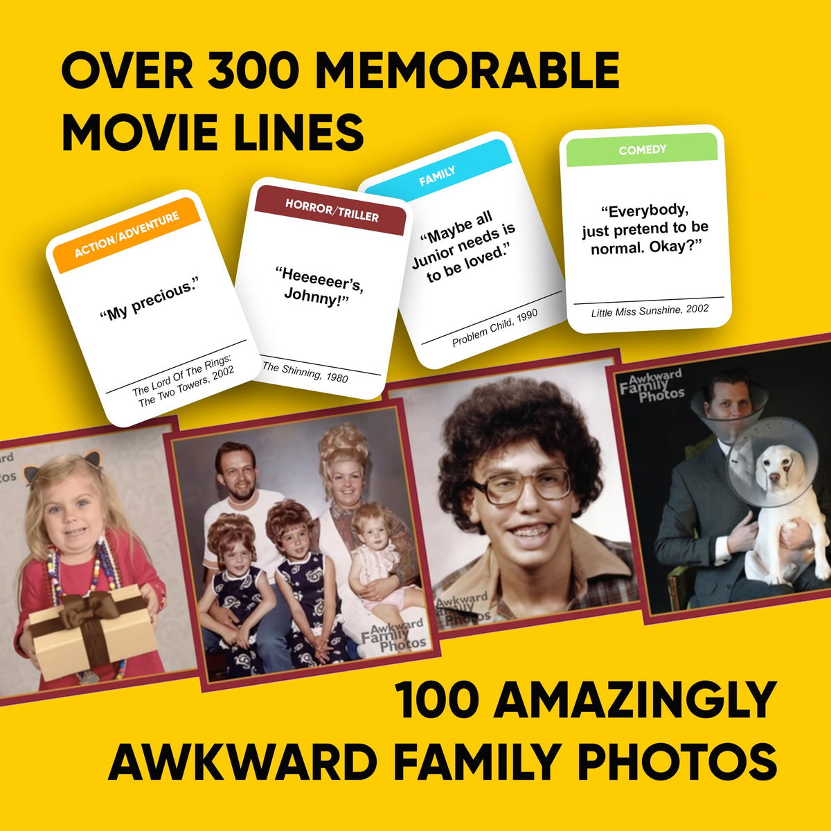 ALL THINGS EQUAL Awkward Photos caption card play emphasizes quick setup and instant laughs.