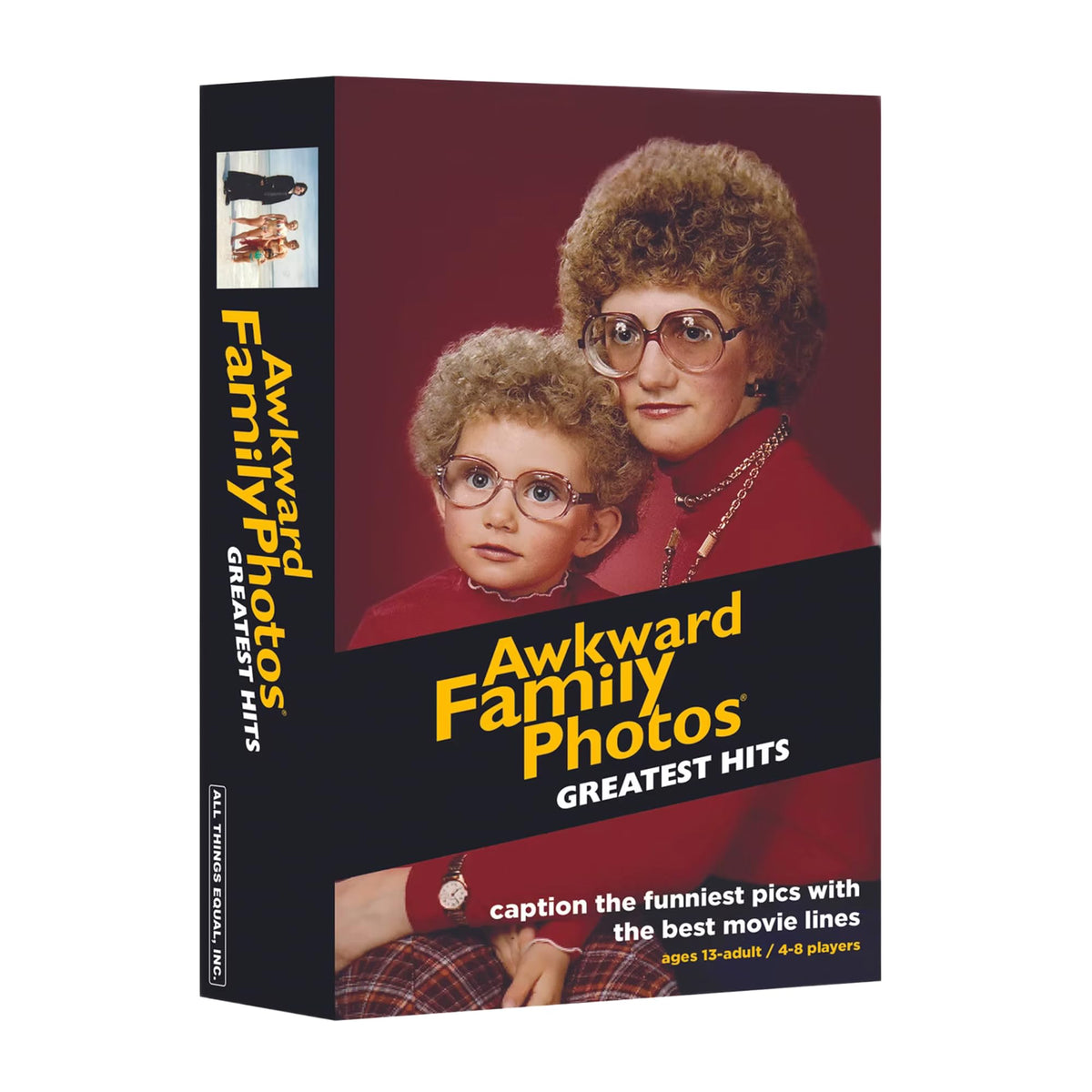 ALL THINGS EQUAL Awkward Photos Greatest Hits cover invites playful family competition.